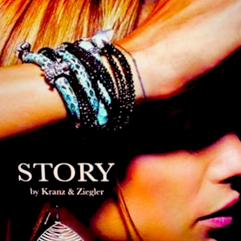 Kranz & Ziegler Leather and Sterling silver .925 wrap bracelet magnetic clap